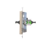 Simon 55 Gniazdo światłowodowe / optyczne podwójne SC/APC Szampański mat