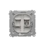 Simon Basic Gniazdo antenowe typu pojedyncze  satynowy