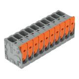 Złączka do płytek drukowanych dźwignia 6mm2 RM 7,5mm 10-bieg szara /25szt./ 2606-3110/020-000 WAGO
