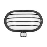 LASO, oprawa ogrodowa z czujnikiem ruchu 180st, 1x60W, E27, IP44, plastik, czarna LF-2/B ORNO