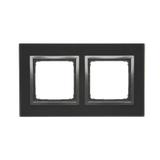 Simon 54 Nature Ramka 2-krotna Nature-Szkło ZASTYGŁA LAWA IP20/IP44* (*IP44-należy zastosować zestaw uszczelek DUN2) DRN2/73 KONTAKT