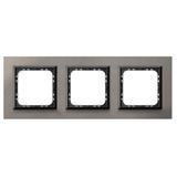 SONATA Ramka potrójna - kolor szczotkowana satyna