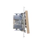 Simon 55 Przycisk zwierny podwójny zwierny bez piktogramu szybkozłączka Szampański mat