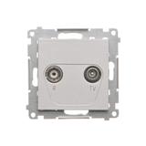 Simon 55 Gniazdo antenowe R-TV końcowe separowane 1x Wejście: 5÷862 MHz Aluminium mat TAK.01/143 KONTAKT