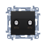 Simon 10 Gniazdo antenowe RTV-RTV 1x wejście: 5 ÷ 1000 MHz czarny