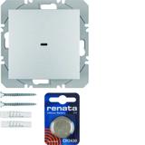 BERKER B.Kwadrat/B.7 KNX RF quicklink Przycisk pojedynczy płaski aluminium 85655283 HAGER