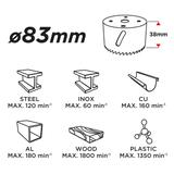 Otwornica bi-metalowa 83 mm