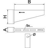 AW 80/21, WSPORNIK ŚCIENNY 210MM FT