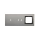 Simon 54 Touch Panel dotykowy S54 Touch 3 moduły 1 pole dotykowe + 2 pola dotykowe poziome + 1 otwór na osprzęt S54 burzowa chmura DSTR3120/72 KONTAKT