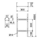 DRABINKA LG 110X300 FS