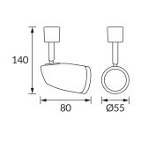 Oprawa do zamontowania na szynoprzewodzie  Berlin GU10 Black