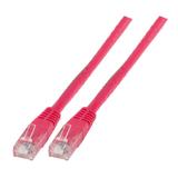 Patchcord RJ45 U/UTP kat. 6 PVC CCA różowy 15m
