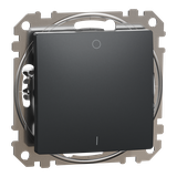 Sedna Design & Elements, łącznik 2-biegunowy, czarny antracyt