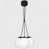 Milagro lampa wisząca Lima 3xE14 czarno/biała MLP6523