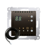 Simon 54 Regulator temperatury z wyświetlaczem z czujnikiem zewnętrznym 16(2) A 230V brąz mat *W kom