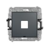 ICON Mechanizm gniazda multimedialnego pojedynczego bez modułu, bez pola opisowego (standard Keyston