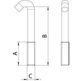 HS M8 60 V4A, Śruba hakowa