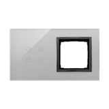 Simon 54 Touch Panel dotykowy S54 Touch 2 moduły 4 pola dotykowe + 1 otwór na osprzęt S54 burzowa chmura DSTR240/72 KONTAKT