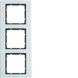 BERKER B.3 Ramka potrójna aluminium/antracyt 10133004 HAGER