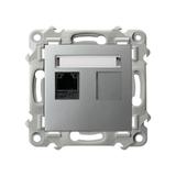 SZAFIR Gniazdo komputerowe pojedyncze, kat. 5e MMC - kolor srebro
