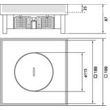 tehalit.VE-EE Pokrywa tubus IP54 5kN EKQ06 200x200 25mm stal nierdzewna EKQ060TM25 HAGER