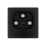 DECO Gniazdo antenowe multimedialne 3F DATA (Vectra) czarny mat 12DGMV KARLIK