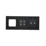 Simon 54 Touch Panel dotykowy S54 Touch 3 moduły 2 pola dotykowe poziome + 4 pola dotykowe + 1 otwór na osprzęt S54 księżycowa lawa DSTR3240/74 KONTAKT