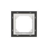 Simon 55 Ramka pojedyncza 1-krotna DUO Aluminium podstawa czarna TRD1.149/143 KONTAKT