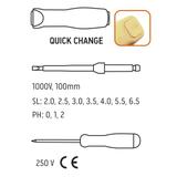 Końcówki wkrętakowe z uchwytem 1000V, 12 szt.