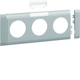 tehalit.WA Maskownica potrójna z polem opisowym ABS bezhalogenowy jasnoszary GB080317035 HAGER