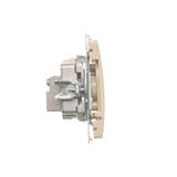 Simon Basic Gniazdo antenowe R-TV końcowe separowane 1x wejście: 5–862 MHz beż