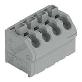 Listwa zaciskowa do płytek drukowanych 4-biegunowa szara raster 5mm /55szt./ 250-504 WAGO
