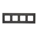 Simon 54 Nature Ramka 4-krotna Nature-Drewno SREBRNE WENGE IP20/IP44* (*IP44-należy zastosować zestaw uszczelek DUN4) DRN4/84 KONTAKT