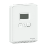 SXW, zadajnik z czujnikiem temp, wyświetlacz LCD i przyciski, Sensorbus, biały mat.