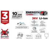 Odkurzacz ogrodowy akumulatorowy Energy+ 36V Li-lon, 2w1, pojemność worka 35L, bez akumulatora