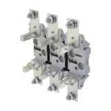 NH2 Triple Pole Base Double Clip CE podstawa NH2 3P 400A mont. szyna DIN i śruby podwójny styk TD2-D