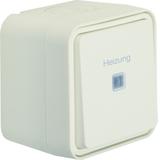 W.1 Łącznik natynkowy hermetyczny uniwersalny (schodowy) z nadrukiem Heizung IP55 biały Berker 35663502 WNC016B HAGER