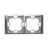 Simon Basic Neos Ramka 2-krotna NEOS – uniwersalna poziom i pion stal inox BMRC2/21 KONTAKT