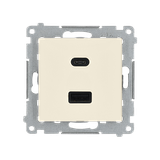 "Simon 54 WMDZ-EC2CAx-041 Ładowarka 2xUSB C+A Quick Charge 5/9/12V (moduł), 3.1 A, 5V DC, 230V