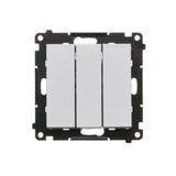 Simon 55 Łącznik potrójny z podświetleniem LED szybkozłączka Aluminium mat TW31L.01/143 KONTAKT