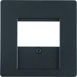 BERKER Q.x Płytka czołowa do gniazda głośnikowego antracyt aksamit 6810336086 HAGER