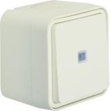 BERKER W.1 Łącznik uniwersalny przyciskowy z podświetleniem kompletny IP55 biały 50763502 HAGER