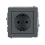 DECO Mechanizm gniazda bryzgoszczelnego z uziemieniem 2P+Z (klapka dymna, przesłony torów prądowych)