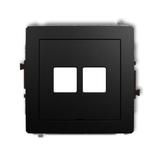 DECO Mechanizm gniazda multimedialnego podwójnego bez modułu, bez pola opisowego (standard Keystone)