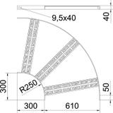 SLZB 90 600 ALU Łuk 90°