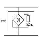 pusty wtyk typ 4 z LED 10-30 V /50szt./ WAGO