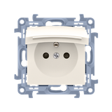 Simon 10 Gniazdo IP44 bez uszczelki klapka w kol. pokrywy 16A szybkozłączka krem