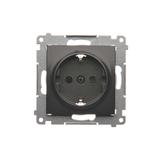 Simon 54 Gniazdo Schuko z przesłonami 16A 250V zaciski śrubowe antracyt DGSz1Z.01/48 KONTAKT