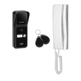 ENIR, zestaw domofonowy jednorodzinny, 2-żyłowy, z czytnikiem breloków, biały