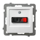 AS Gniazdo głośnikowe pojedyncze - kolor biały GG-1G/m/00